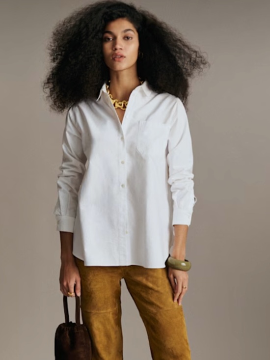Sezane Tops - Sezane Max Button Down Shirt Size 34 White Long Sleeve (U)